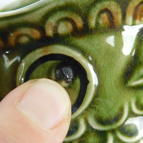 Vintage 1970's Green Ceramic Chicken Rooster Cup, Trimont Japan GUC - Picture 11 of 14